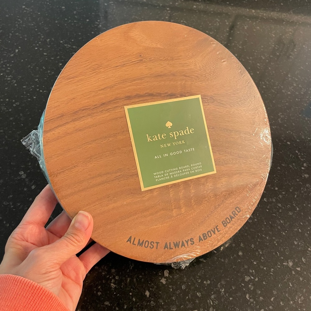 Kate Spade All in Good Taste Wood Board, Round